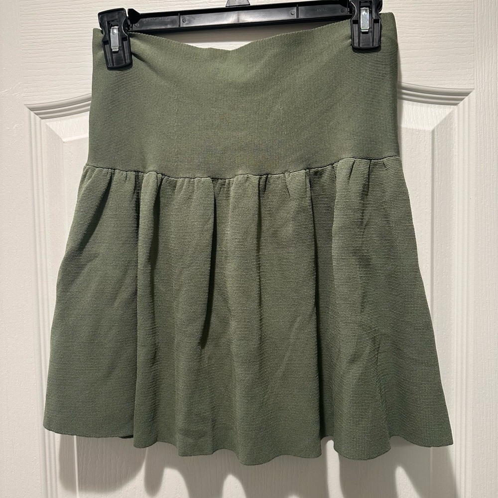 Zara Knit - Flare Olive Green Corset High Waisted Skirt! - Picture 3 of 6